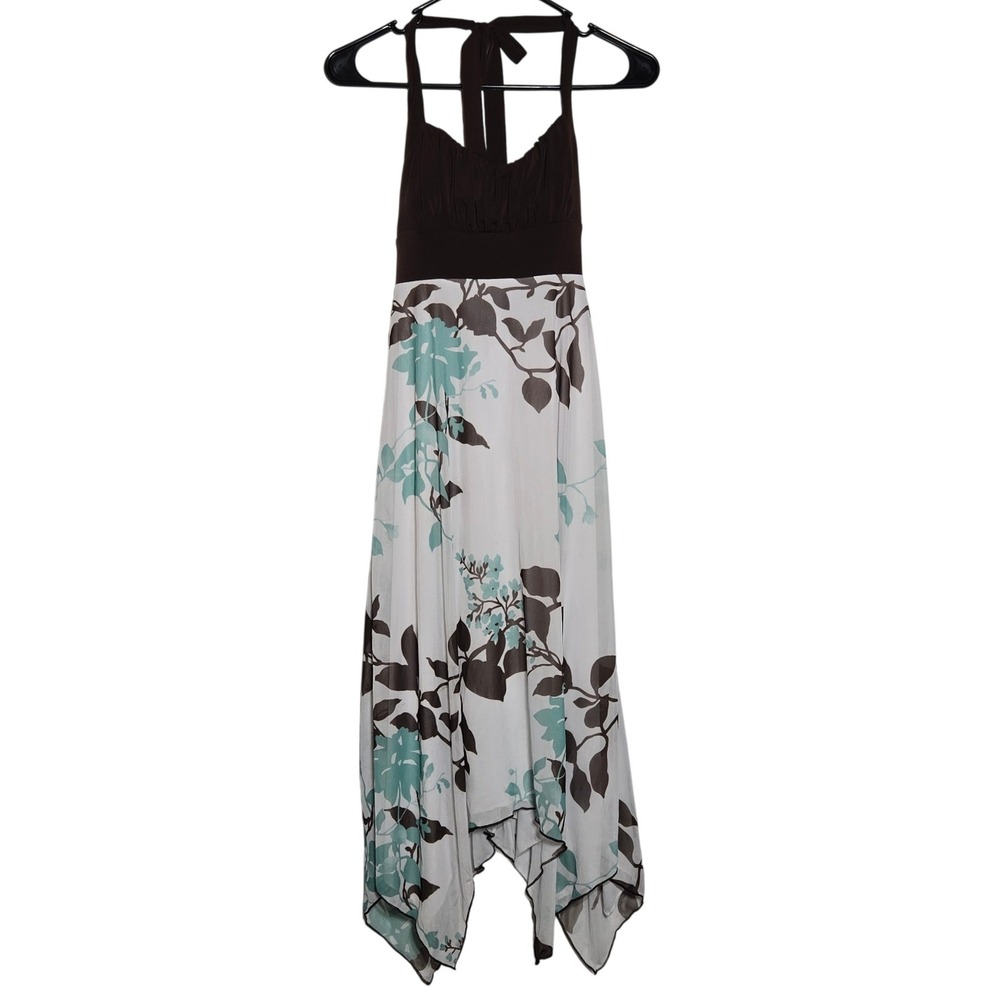 Speechless Floral Babydoll Asymmetric Tie Back Dress Small Y2K Fairy Coquette
